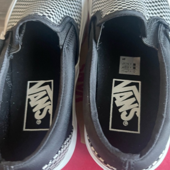 Vans Slip-On Platform Checkerboard Sneakers - Black & White - Picture 4 of 6